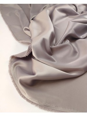 Kumaş Parça Bej Vizon Arası Renkte Asetat Saten 140X250CM