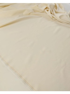 Kumaş Parça Krem Renkte Krep Kumaş 130X350CM