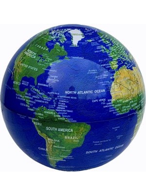 Derin Stok 360 Derece Dönen LED Işıklı Dünya Küresi