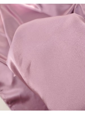 Kumaş Parça Leylak Pembe Arası Renkte Ince Saten En: 140CM