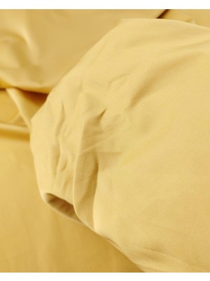 Kumaş Parça Pastel Sarı Renkte Pamuk Saten Kumaş En: 140CM