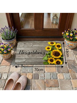 Ayçiçeği Desenli Kapı Önü ve Iç Mekan Paspası