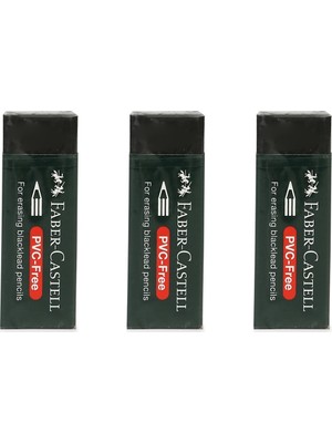 Faber-Castell Siyah Sınav Silgi 15 ADET PVC İçermeyen Güvenli Kullanım İçin İdeal