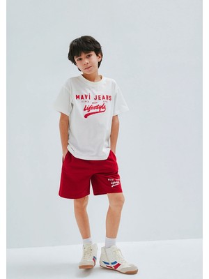 Mavi Mavi Jeans Baskılı Ekru Tişört 6610474-32158