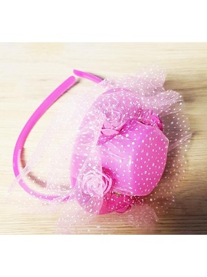 Ceyyiz Kına Gecesi Mini Şapkalı Nedime Tacı Fusya