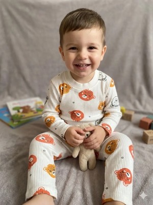 4 Best Brand Ayıcıklı Erkek Çocuk Pijama Takımı