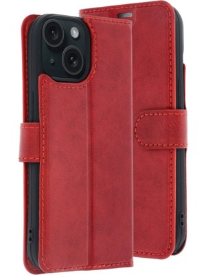 Sb Shopping Iphone 15 S Kapaklı Kılıf - Kırmızı