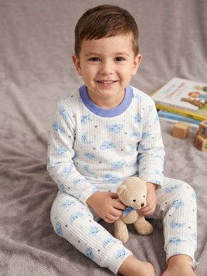 4 Best Brand Bulutlu Ay Erkek Çocuk Pijama Takımı