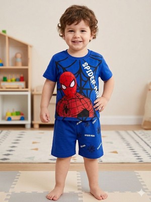 Best Brand Spiderman Baskılı Erkek Çocuk Alt ve Üst 2'li Takım