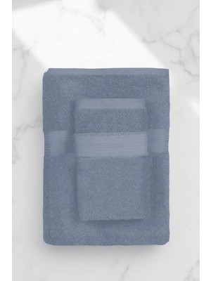 Hsc Bilişim 2 Parça Battal Lüks Banyo Spa Havlu Takımı 90X170 cm Indigo