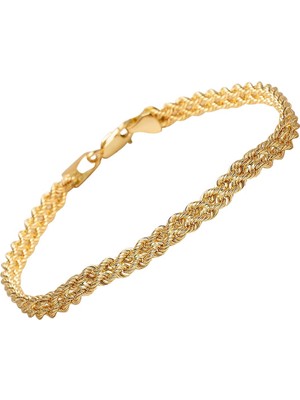 Bilezikci Sultan Örgüsü Taşsız Altın Bileklik