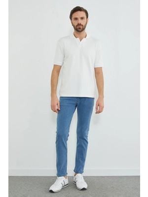 FullaModa Fermuarlı Slim Fit Jean