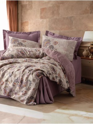 Wovna Saten Çift Kişilik Nev Takımı Majolica Mürdüm