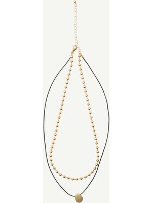 Yargıcı Minimal Uç Detaylı Iki Sıralı Kolye