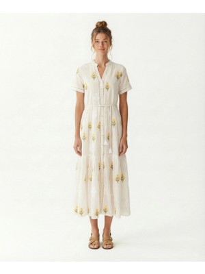 Yargıcı Bol Hakim Yaka Kısa Kol Elbise