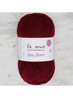 Pazarcan La Mia Baby Boom Bordo El Örgü Ipi - Bebek Örgüleri Için Ideal