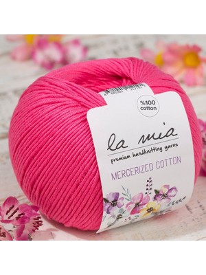 Pazarcan La Mia Koyu Pembe Merserize Pamuk El Örgü Ipi - 35 - 33595