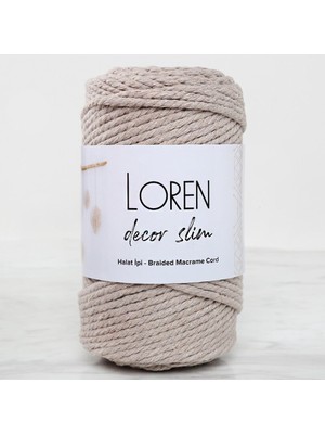 Pazarcan Slim Bej Makrome Ipi - 2 mm Kalınlık