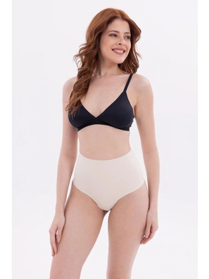 Marsilyan-  Ten Mı Emay 2704 Lazer Kesim Yüksek Bel Hayalet Külot