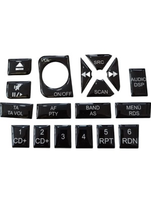 Fiat Albea Touch Plus Teyp Tuş Takımı Maun Kaplama Siyah