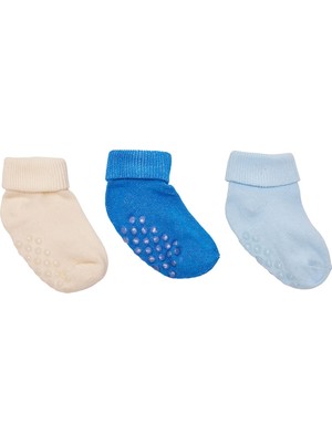 Hellobaby Erkek Bebek 3lü Kıvrık Çorap