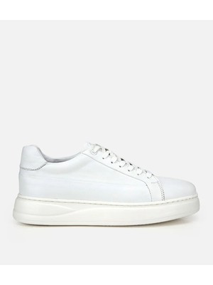 Hotiç 02AYH319630A900 ERKEK Deri Beyaz Yüksek Tabanlı Günlük Ayakkabı