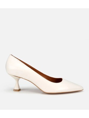 Hotiç 01AYH321860A400 KADIN Deri Kemik Kısa Topuklu Stiletto