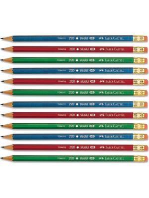  faber-castell kurşun kalem 2120 köseli silgili 2120 (144 lü paket)