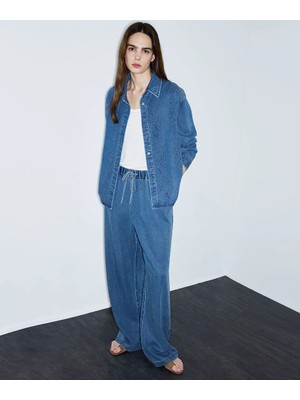 İpekyol Hotfix Baskılı Denim Pantolon IS1260003252629