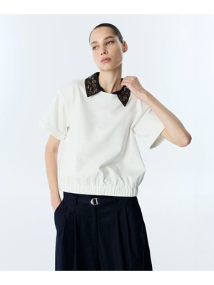 Twist Yakası Çıkarılabilir Bluz TS1260006169018