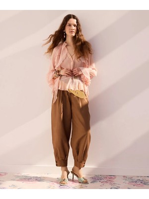 İpekyol Düğme Aksesuarlı Balon Fit Pantolon IS1260003213003