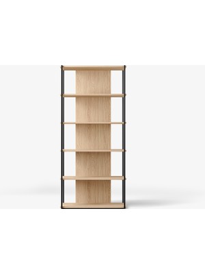 Kelebek Grid Geniş Kitaplık - Meşe