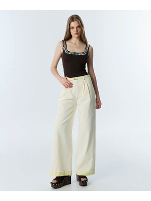Twist Colorblock Wıde Leg Jean Pantolon TS1260018055009