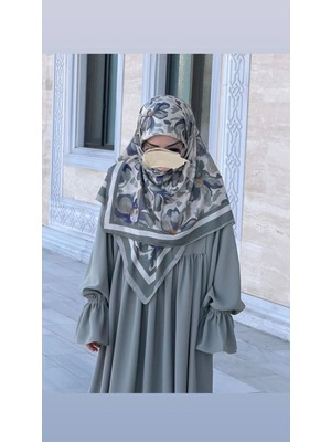 Qalortex Scarf Pamuklu Soft Nazenin Desen Eşarp-Mint