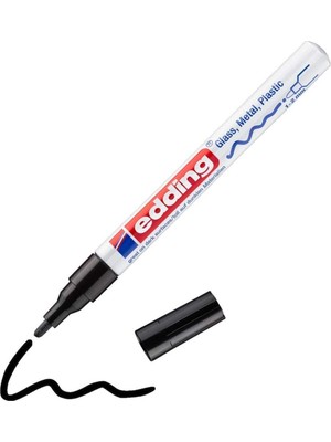 Edding Dekor Boya Kalemi Hobi Sanat Markörü Kalemi Yuvarlak Uçlu 1-2 Mm Siyah 751Cr (10 Lu Paket)