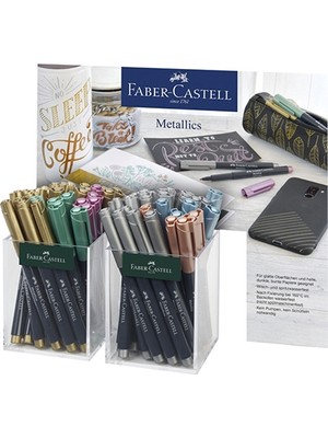  faber-castell metalik markör kalem 60 lı stant