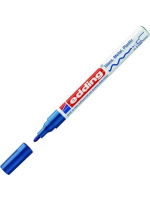 Edding Dekor Boya Kalemi Hobi Sanat Markörü Kalemi Yuvarlak Uçlu 1-2 Mm Mavi 751Cr (10 Lu Paket)