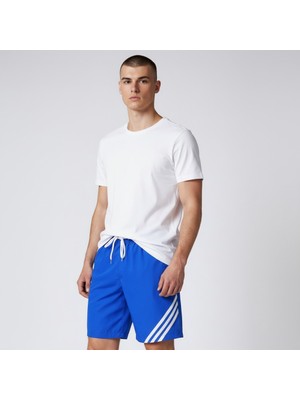 Relax Time Erkek Bordo Spor Çizgili Deniz Şortu