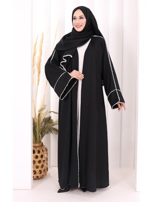 Bym Fashion Keten Takım Şal Hediyelidir 7067 Siyah
