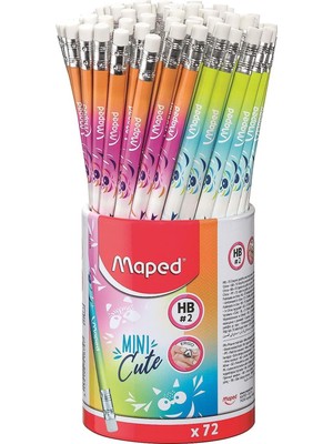  maped kurşun kalem mini cute hb silgili 851874 (72 li paket)