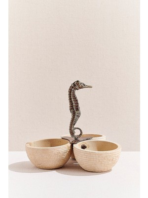 Paşabahçe Denizatı Traverten Kase 3'lü