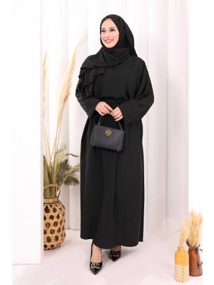 Bym Fashion Yarasakol Elbise Şal Hediyeli 2398 Siyah