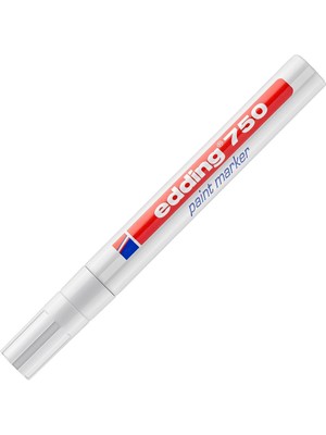 Edding 750 Markör Boya Kalemi 2-4 Mm Beyaz Yuvarlak Uçlu (10 Lu Paket)