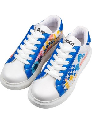 Dogo Kadın Vegan Deri Beyaz Sneakers - Azur Tasarım