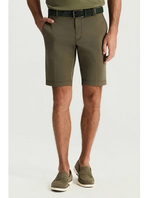 Hemington Pamuk Karışım Haki Chino Şort