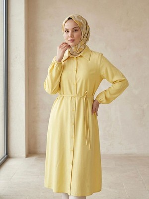Foremia Uzun Tensel Tunik-Sarı -