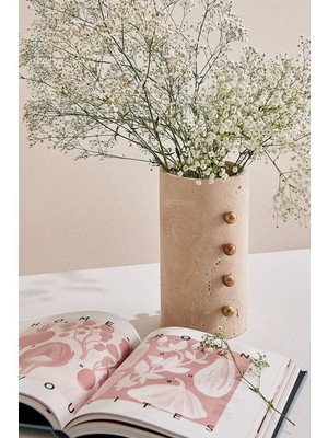 Paşabahçe Traverten Dekoratif Vazo M