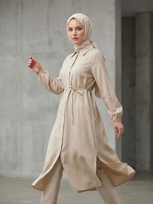 Foremia Uzun Tensel Tunik-Taş -