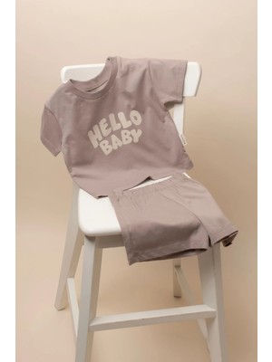 Vauva Ikili Takım Erkek Çocuk Bebek Baskılı Şortlu Yazlık Takım Tişört Şort Yazlık Takımı