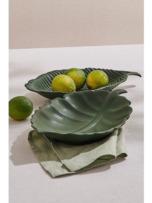 Paşabahçe Leaf 3 Seramik Dekoratif Tabak